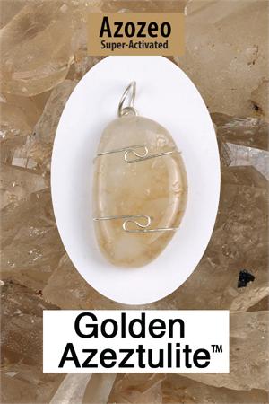 Golden Azezulite Wrapped in Silver